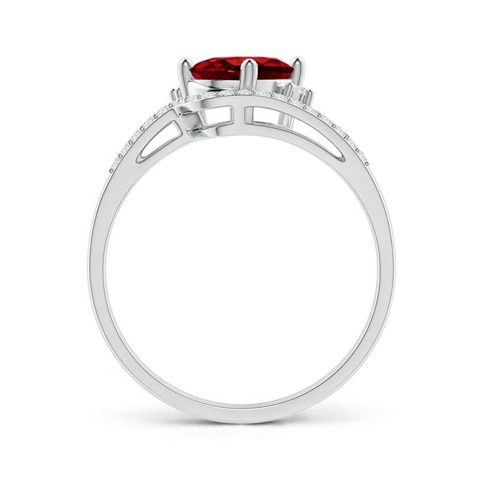 AAAA - Ruby / 1.45 CT / 14 KT White Gold