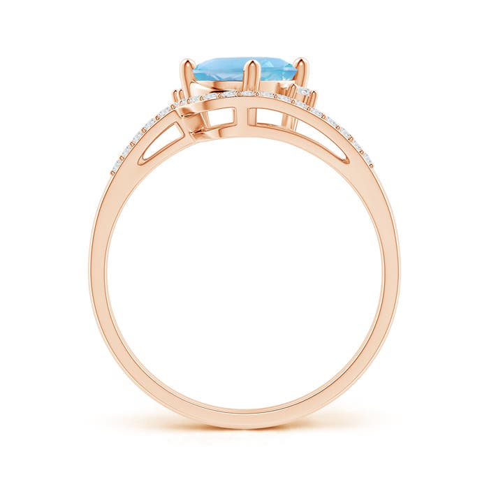 A - Swiss Blue Topaz / 1.7 CT / 14 KT Rose Gold