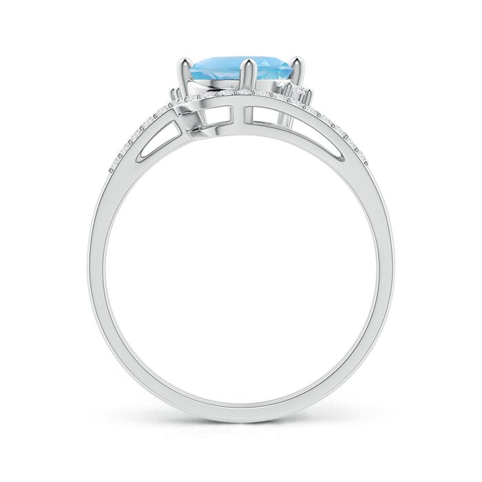 A - Swiss Blue Topaz / 1.7 CT / 14 KT White Gold