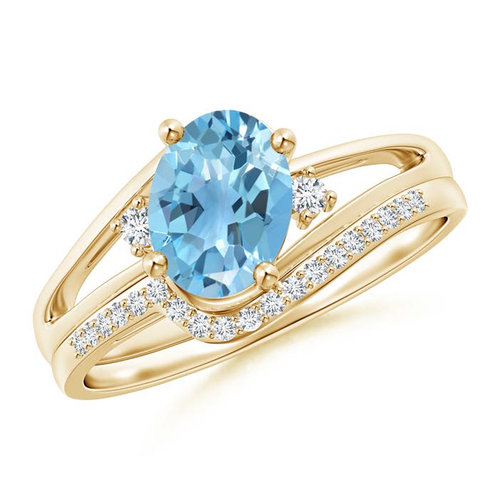 A - Swiss Blue Topaz / 1.7 CT / 14 KT Yellow Gold