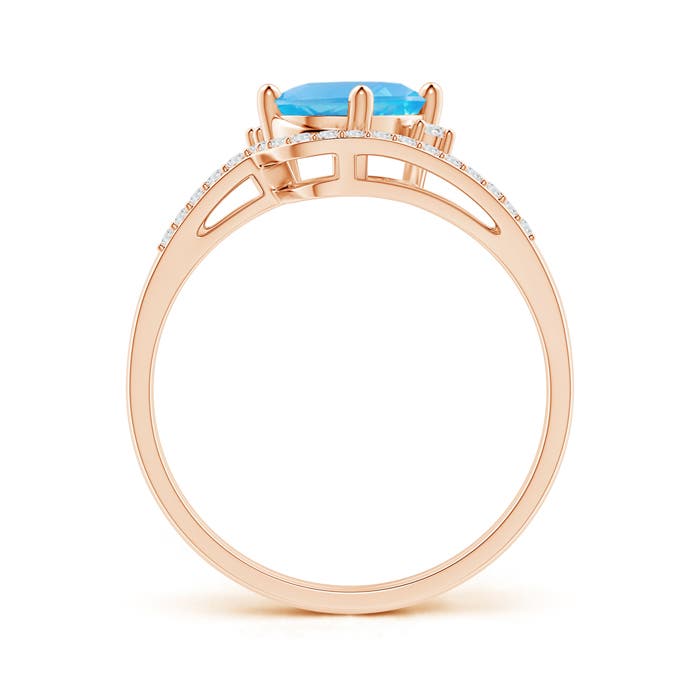 AA - Swiss Blue Topaz / 1.7 CT / 14 KT Rose Gold