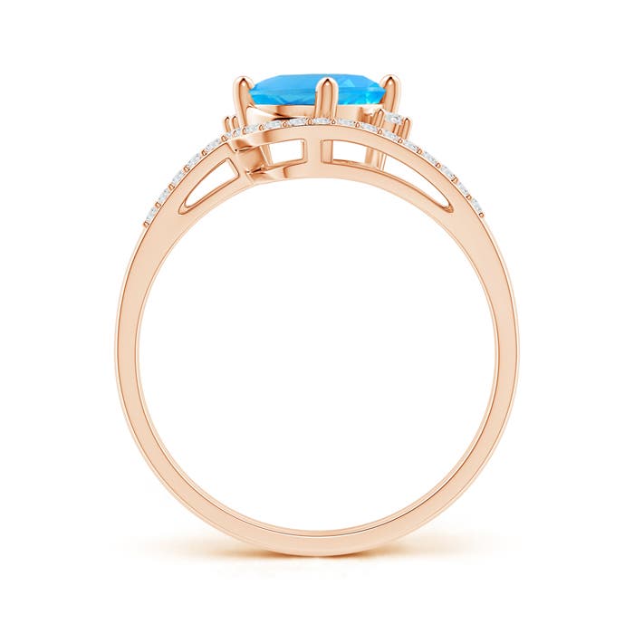 AAA - Swiss Blue Topaz / 1.7 CT / 14 KT Rose Gold