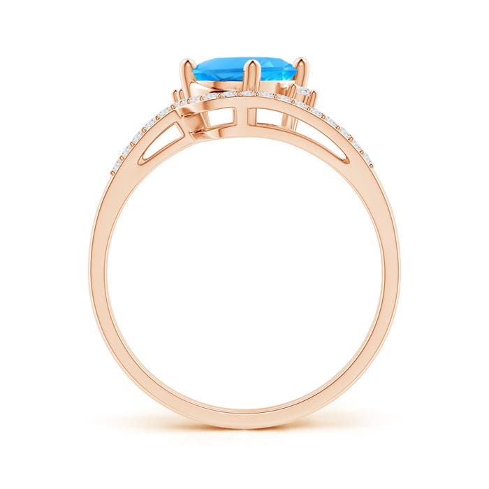 AAAA - Swiss Blue Topaz / 1.7 CT / 14 KT Rose Gold