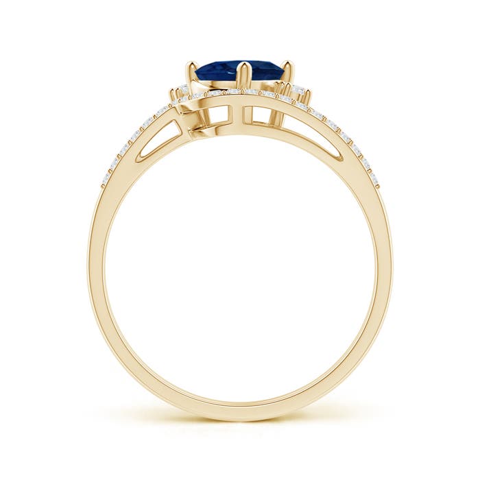 AA - Blue Sapphire / 0.98 CT / 14 KT Yellow Gold