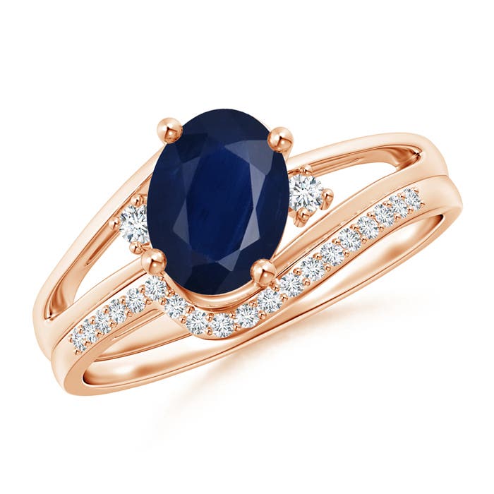 A - Blue Sapphire / 1.75 CT / 14 KT Rose Gold