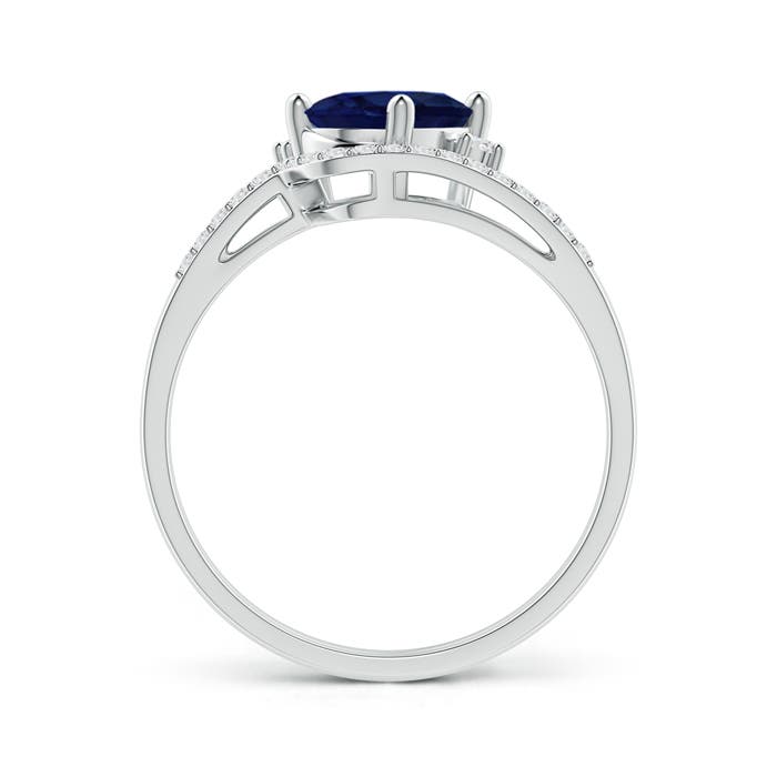 A - Blue Sapphire / 1.75 CT / 14 KT White Gold