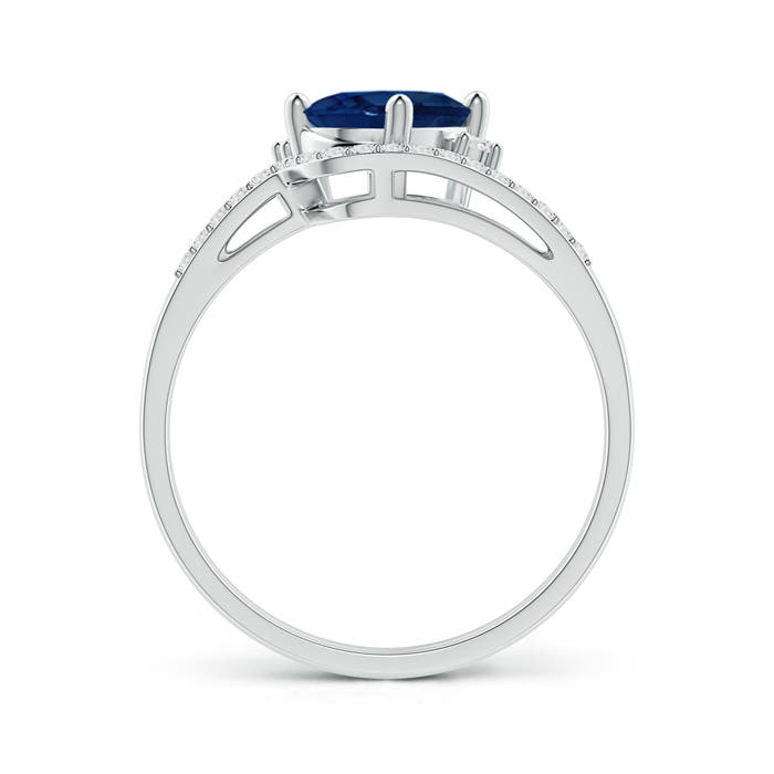 AA - Blue Sapphire / 1.75 CT / 14 KT White Gold