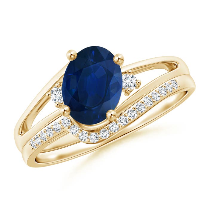 AA - Blue Sapphire / 1.75 CT / 14 KT Yellow Gold