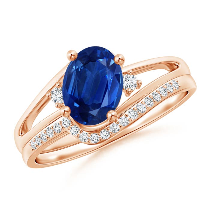 AAA - Blue Sapphire / 1.75 CT / 14 KT Rose Gold