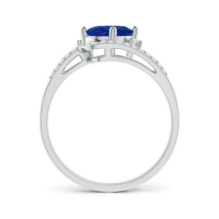 AAA - Blue Sapphire / 1.75 CT / 14 KT White Gold