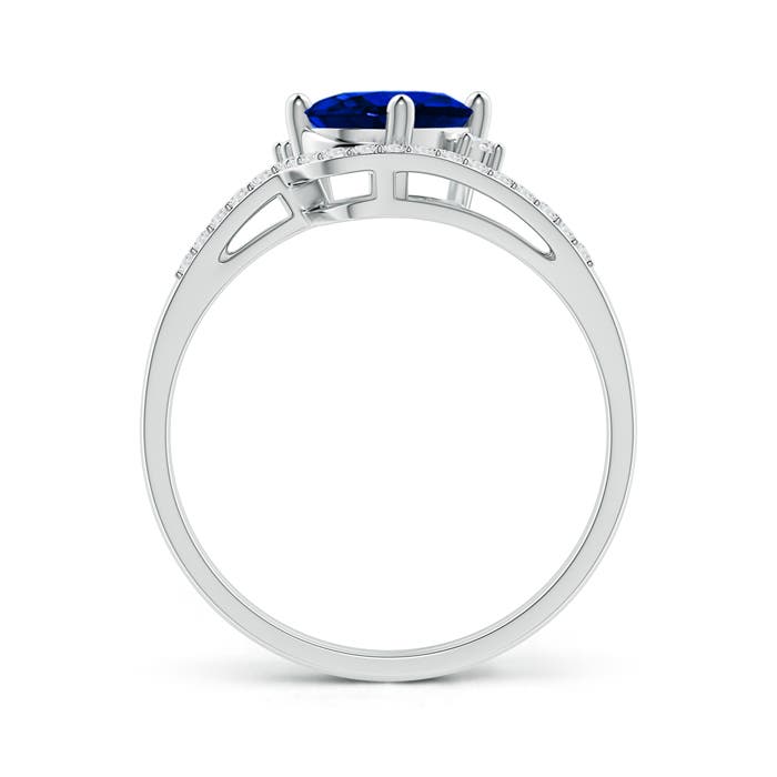 AAAA - Blue Sapphire / 1.75 CT / 14 KT White Gold