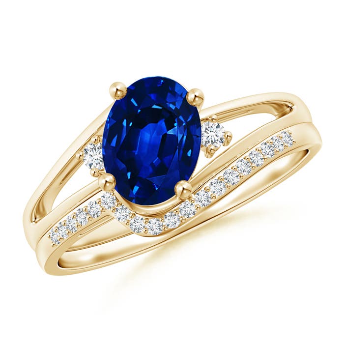 AAAA - Blue Sapphire / 1.75 CT / 14 KT Yellow Gold