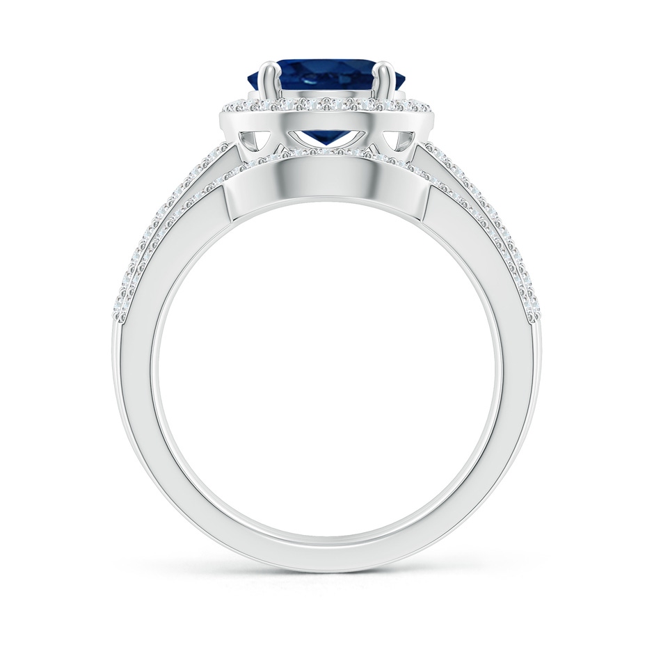 10x8mm AA Sapphire and Diamond Split Shank Bridal Set in P950 Platinum product image