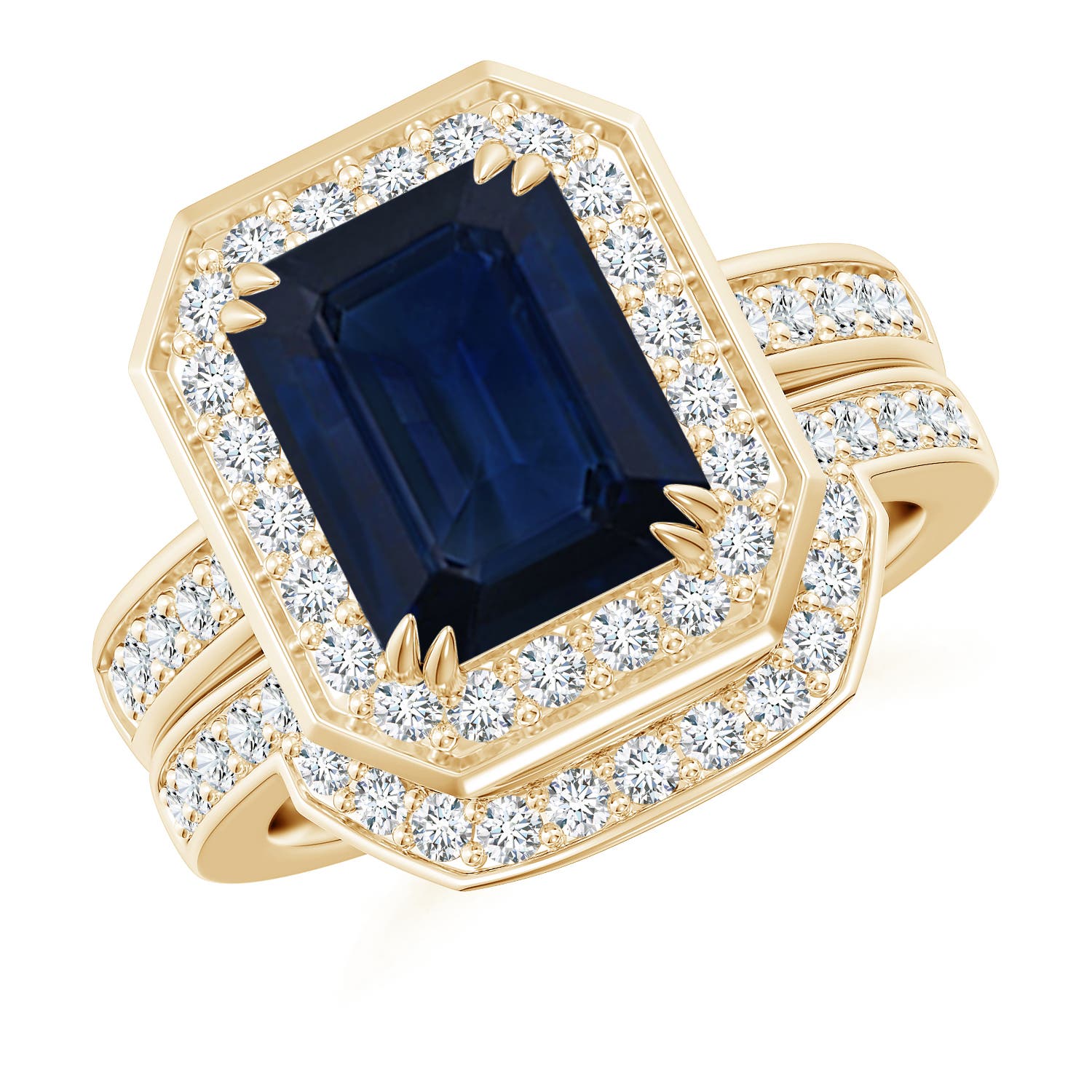 AA - Blue Sapphire / 4.14 CT / 14 KT Yellow Gold