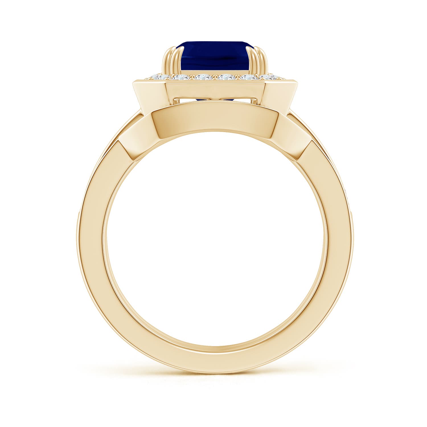 AA - Blue Sapphire / 4.14 CT / 14 KT Yellow Gold