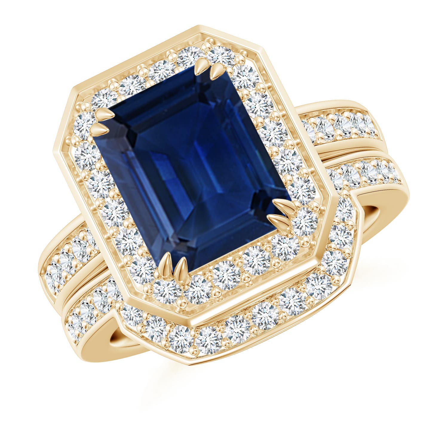 AAA - Blue Sapphire / 4.14 CT / 14 KT Yellow Gold