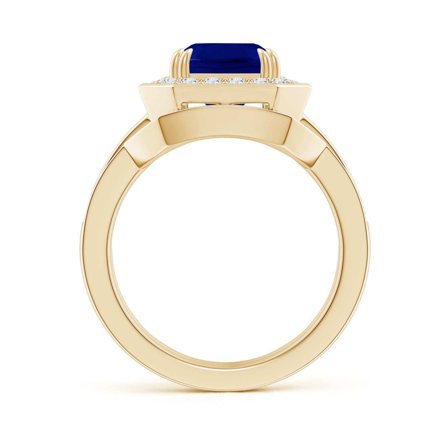 AAA - Blue Sapphire / 4.14 CT / 14 KT Yellow Gold