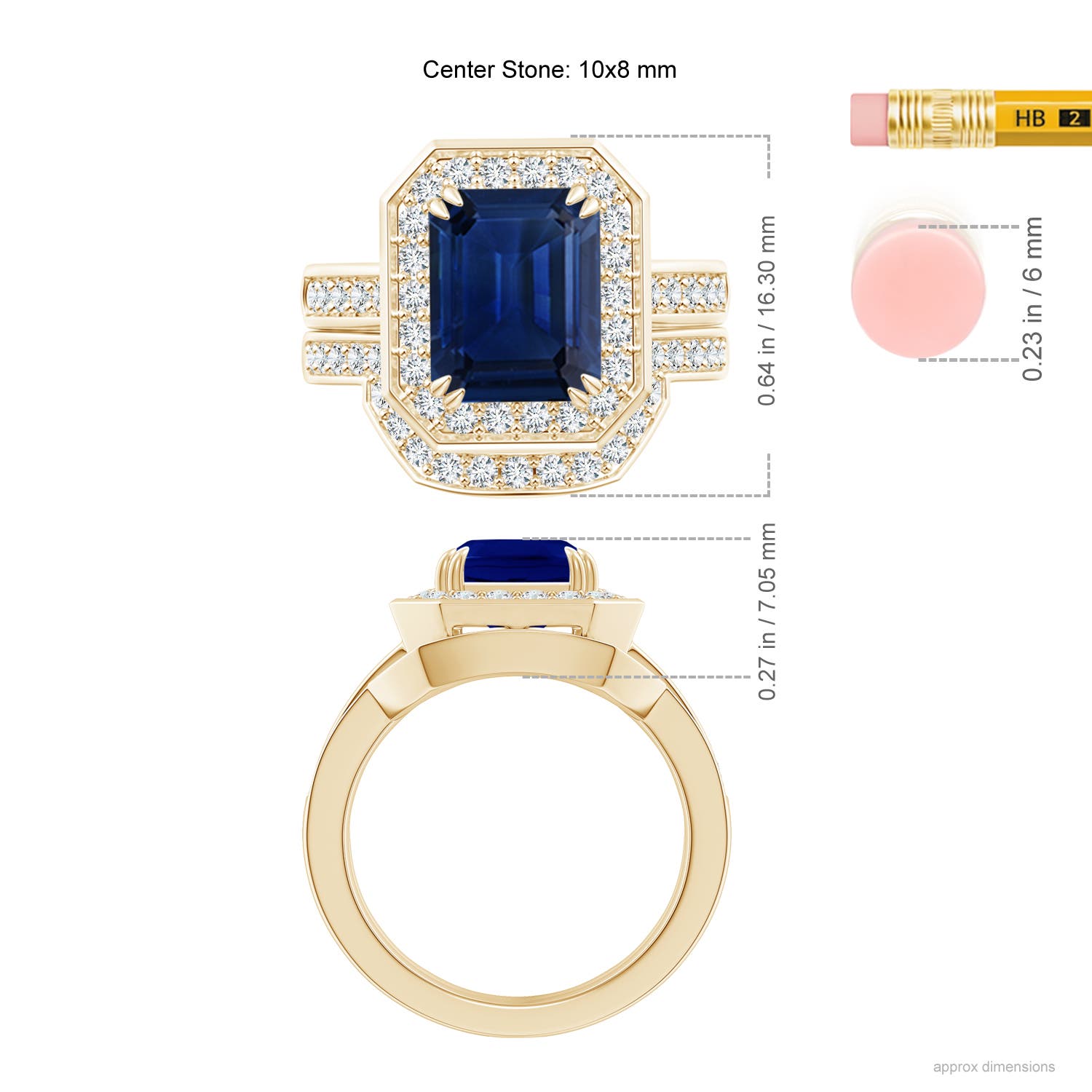 AAA - Blue Sapphire / 4.14 CT / 14 KT Yellow Gold