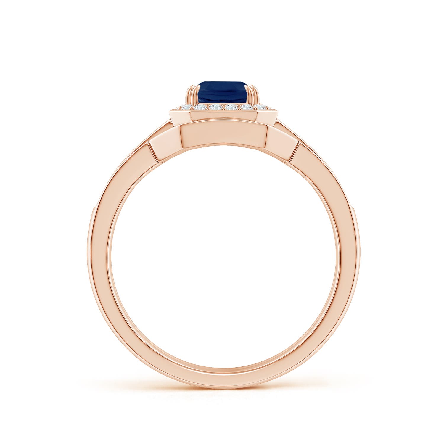 A - Blue Sapphire / 1.38 CT / 14 KT Rose Gold