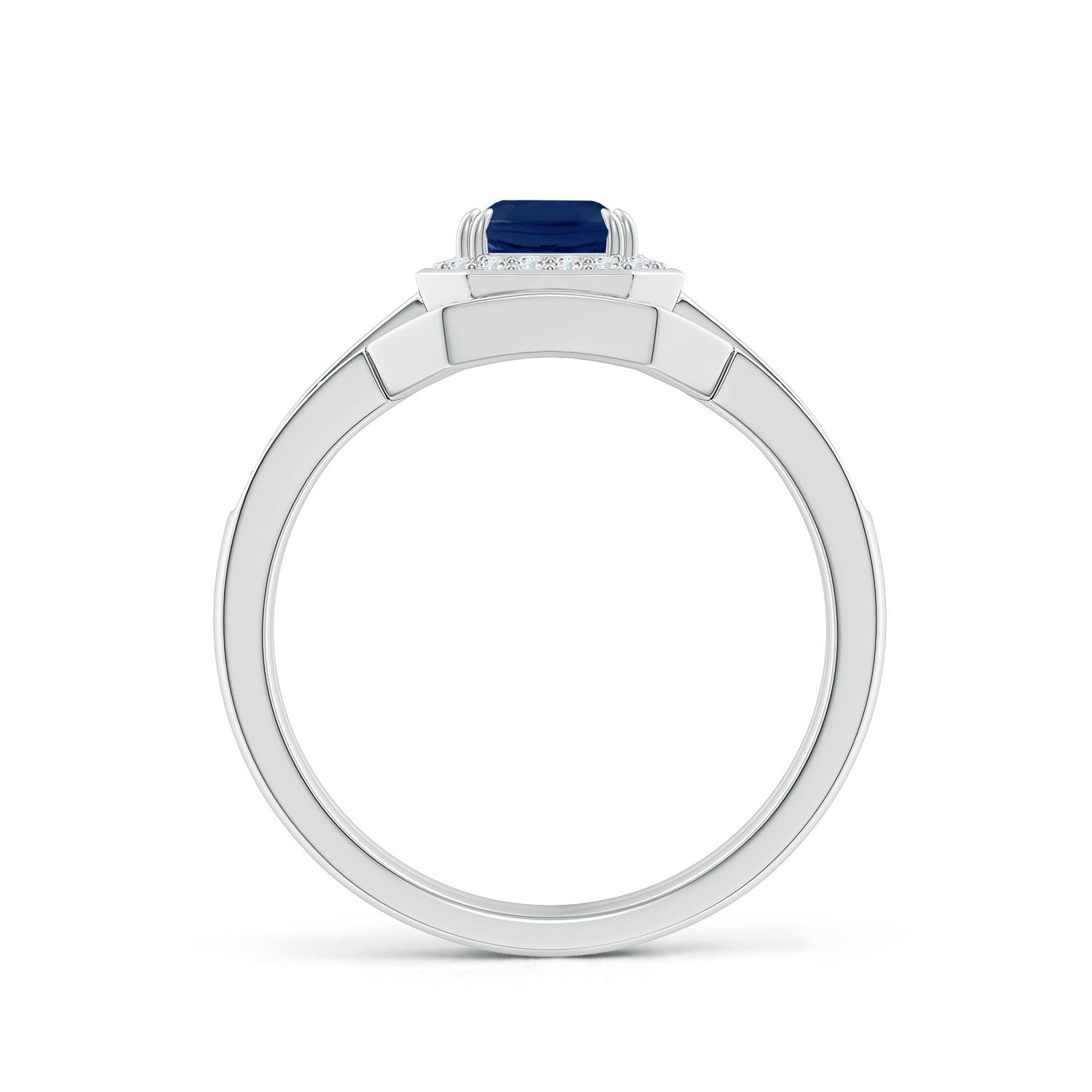 A - Blue Sapphire / 1.38 CT / 14 KT White Gold