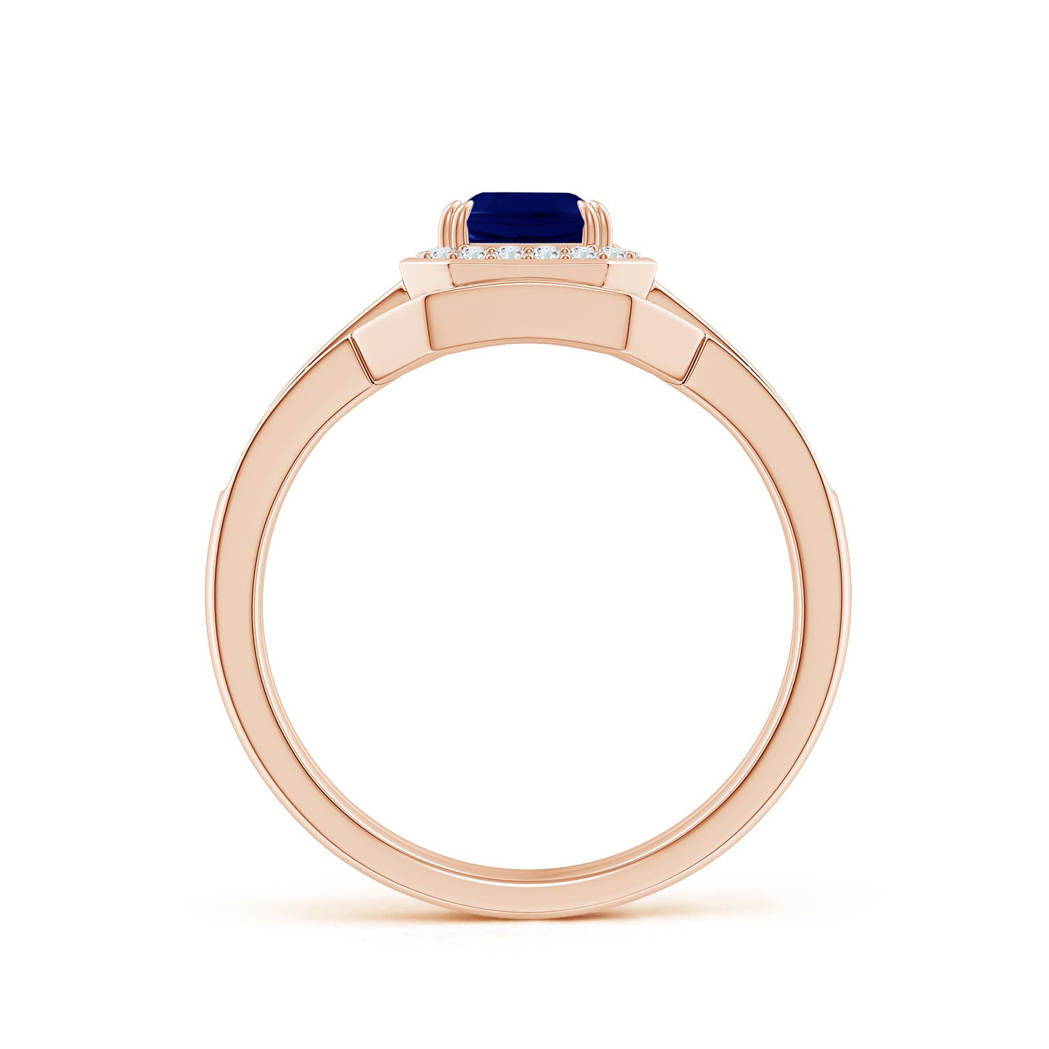 AA - Blue Sapphire / 1.38 CT / 14 KT Rose Gold