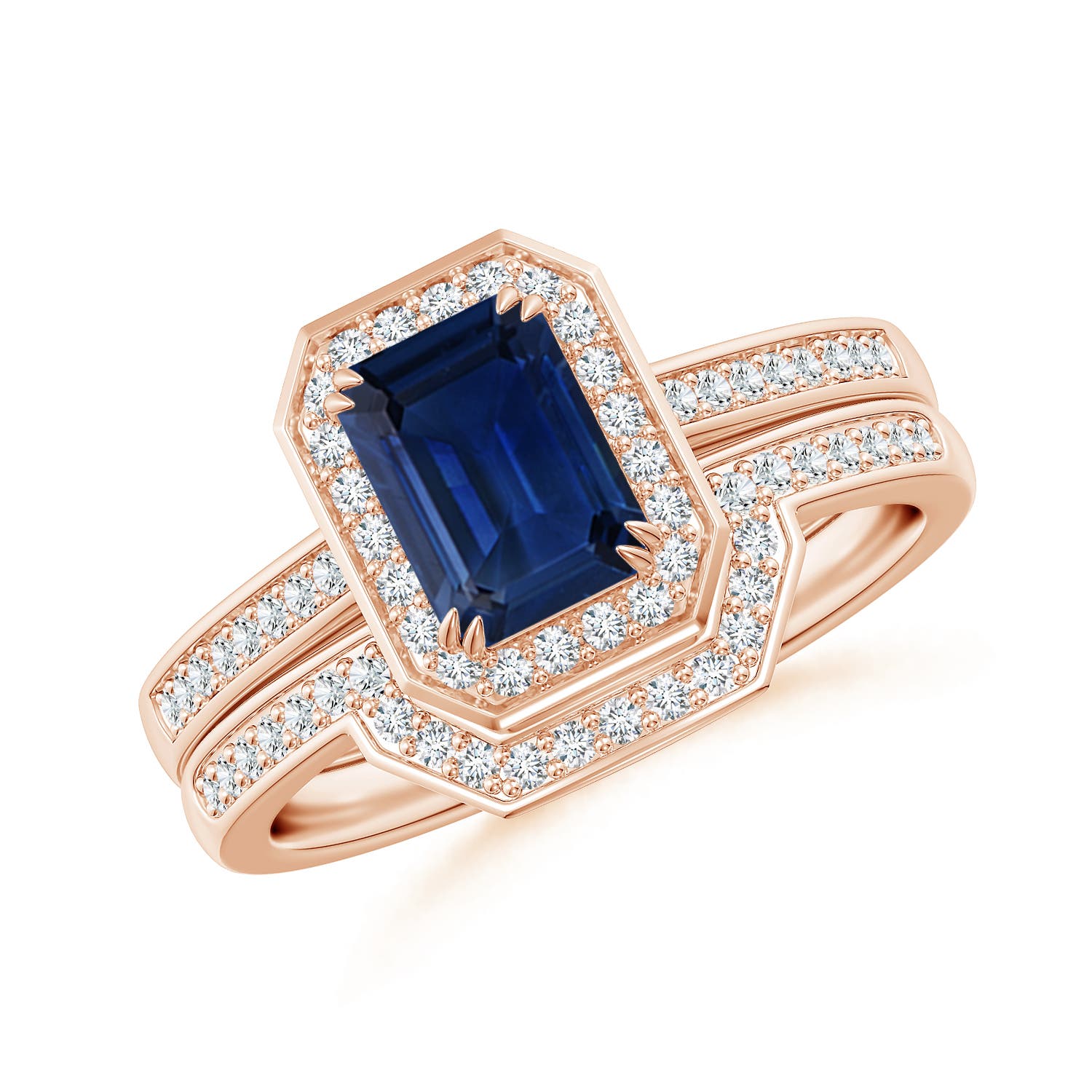 AAA - Blue Sapphire / 1.38 CT / 14 KT Rose Gold