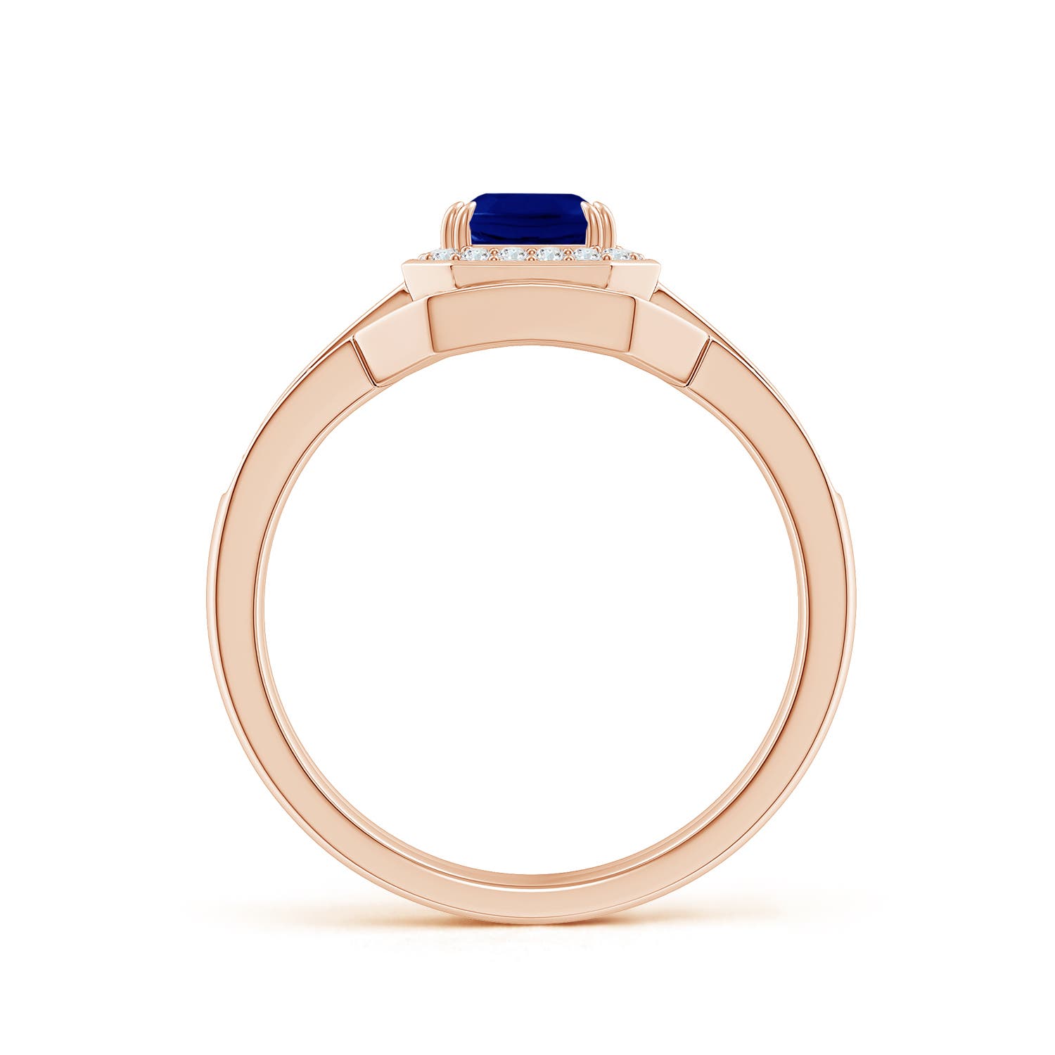 AAA - Blue Sapphire / 1.38 CT / 14 KT Rose Gold