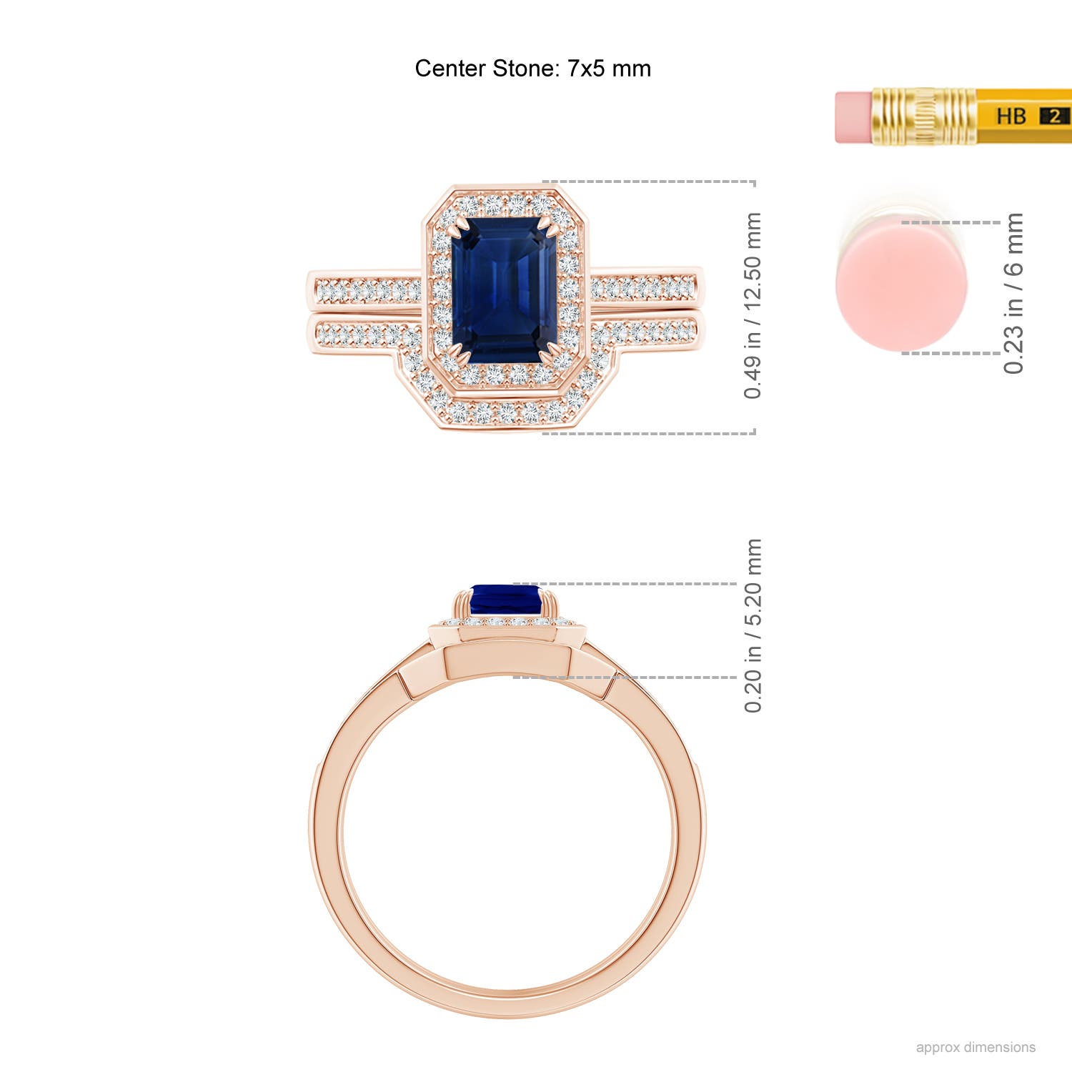 AAA - Blue Sapphire / 1.38 CT / 14 KT Rose Gold