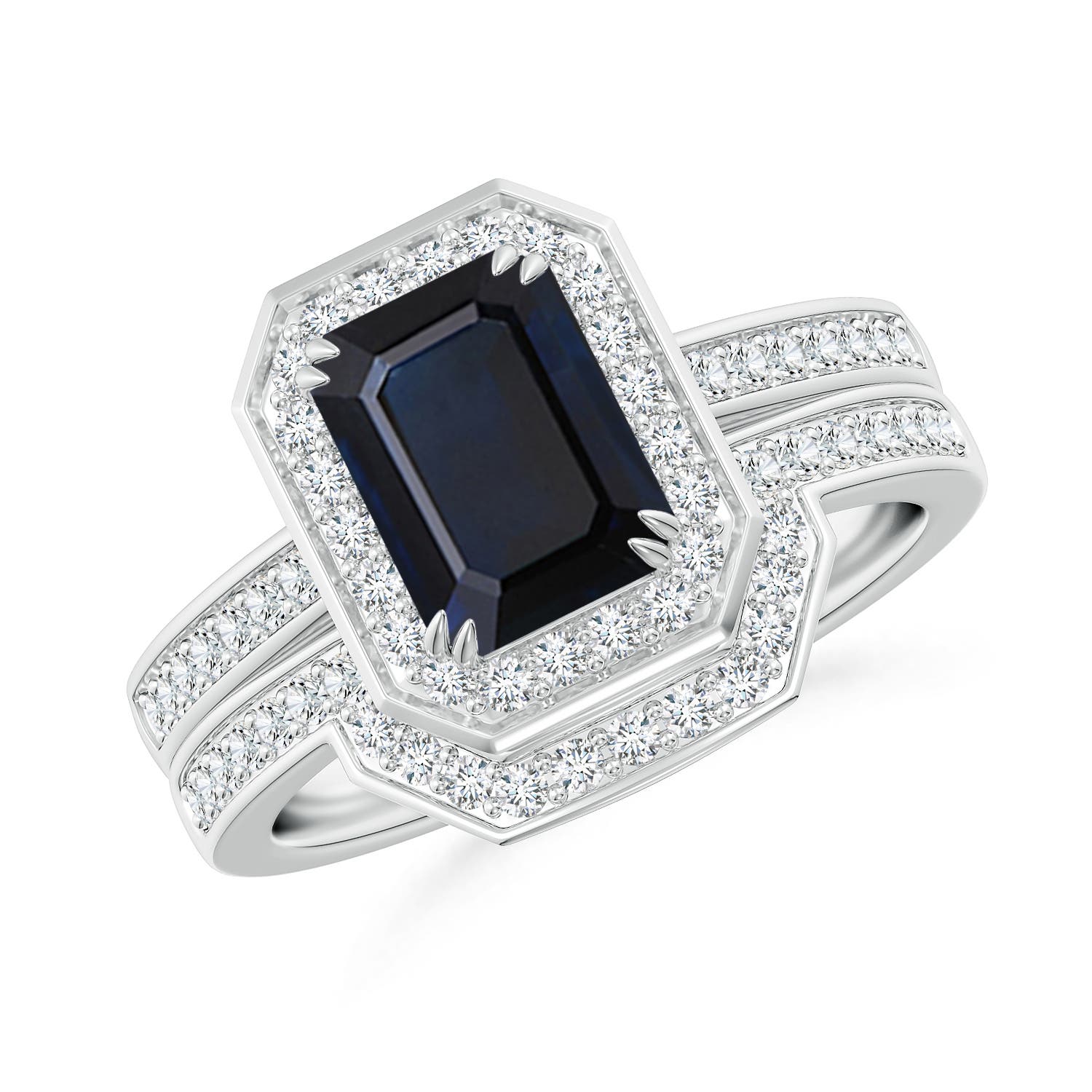 A - Blue Sapphire / 2.14 CT / 14 KT White Gold