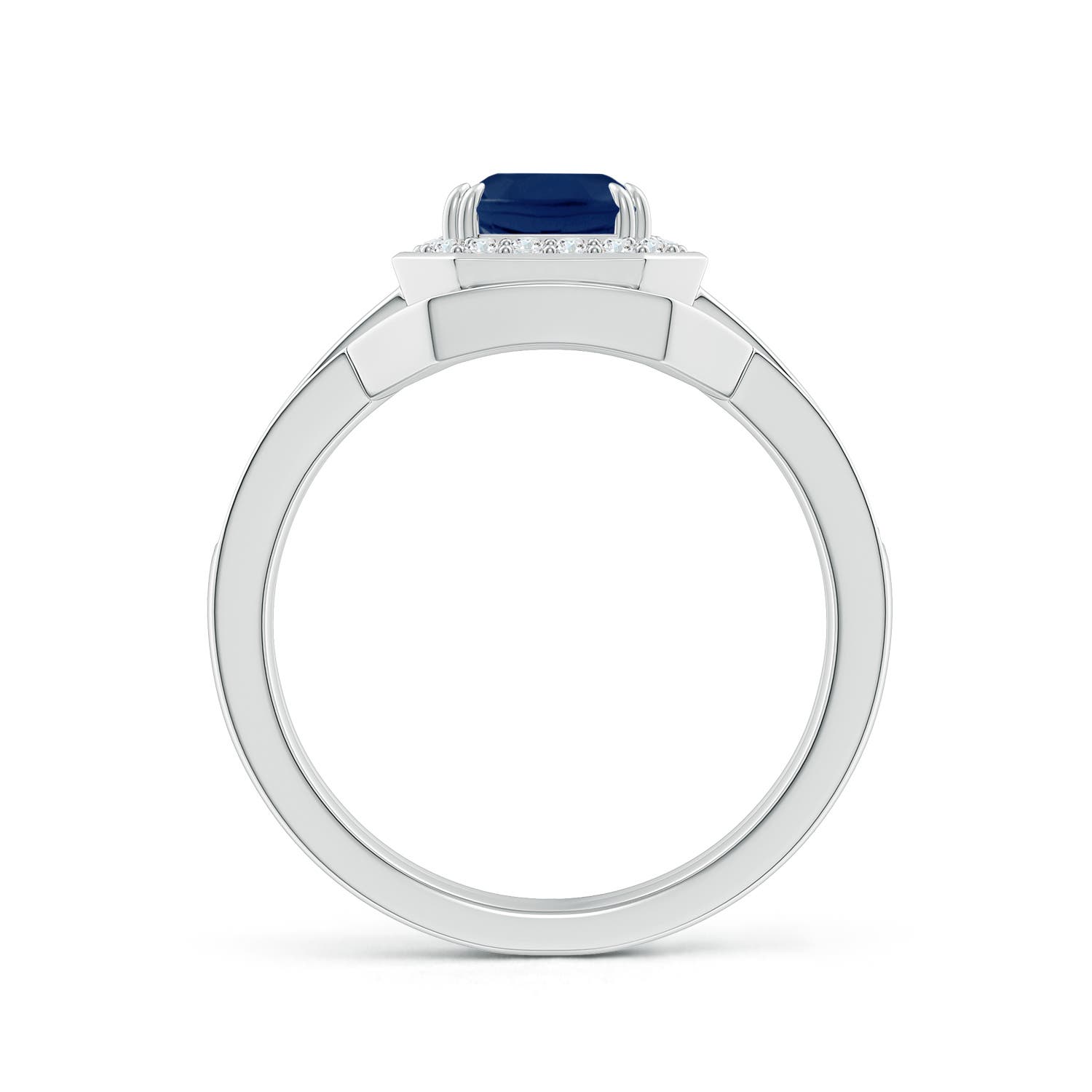 A - Blue Sapphire / 2.14 CT / 14 KT White Gold