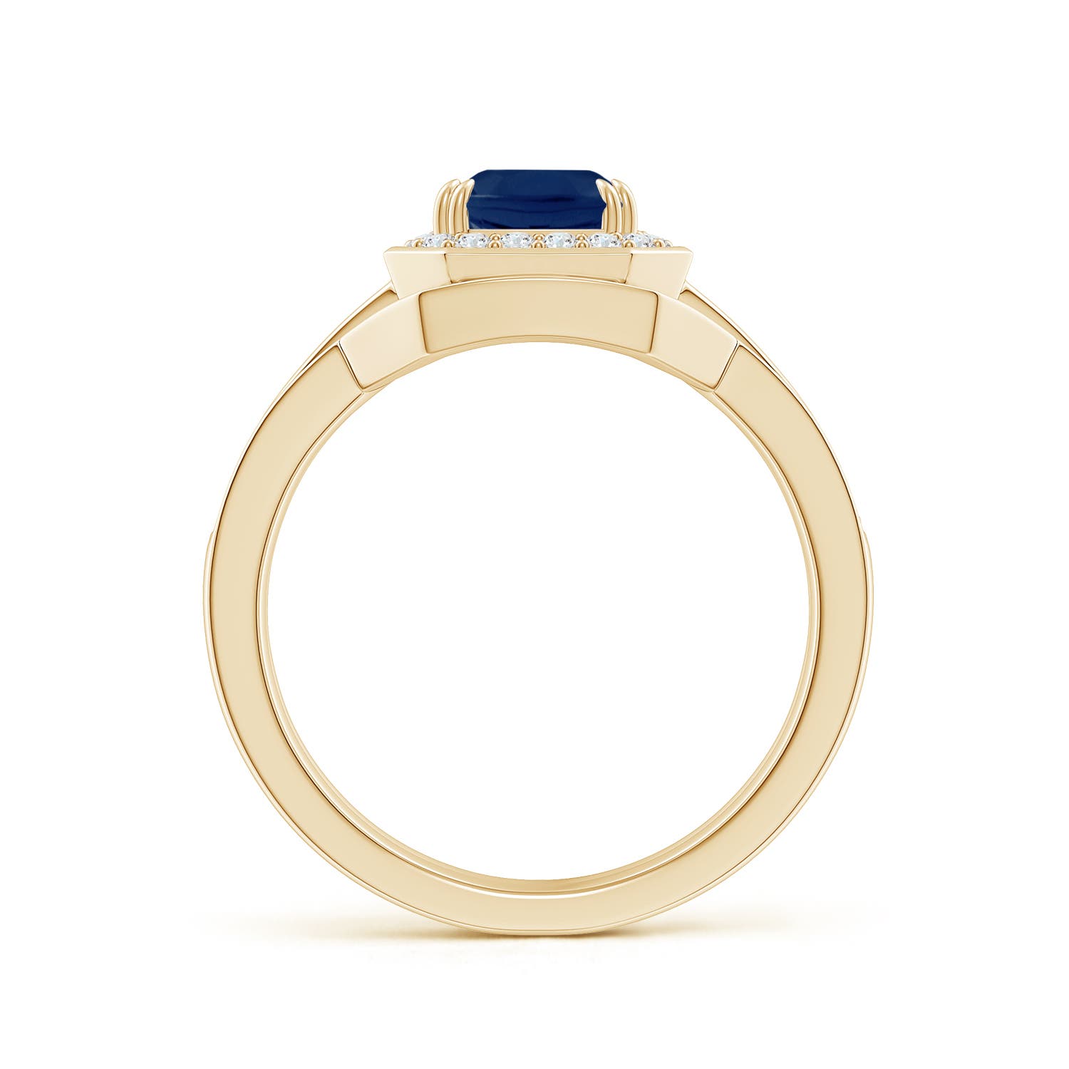 A - Blue Sapphire / 2.14 CT / 14 KT Yellow Gold