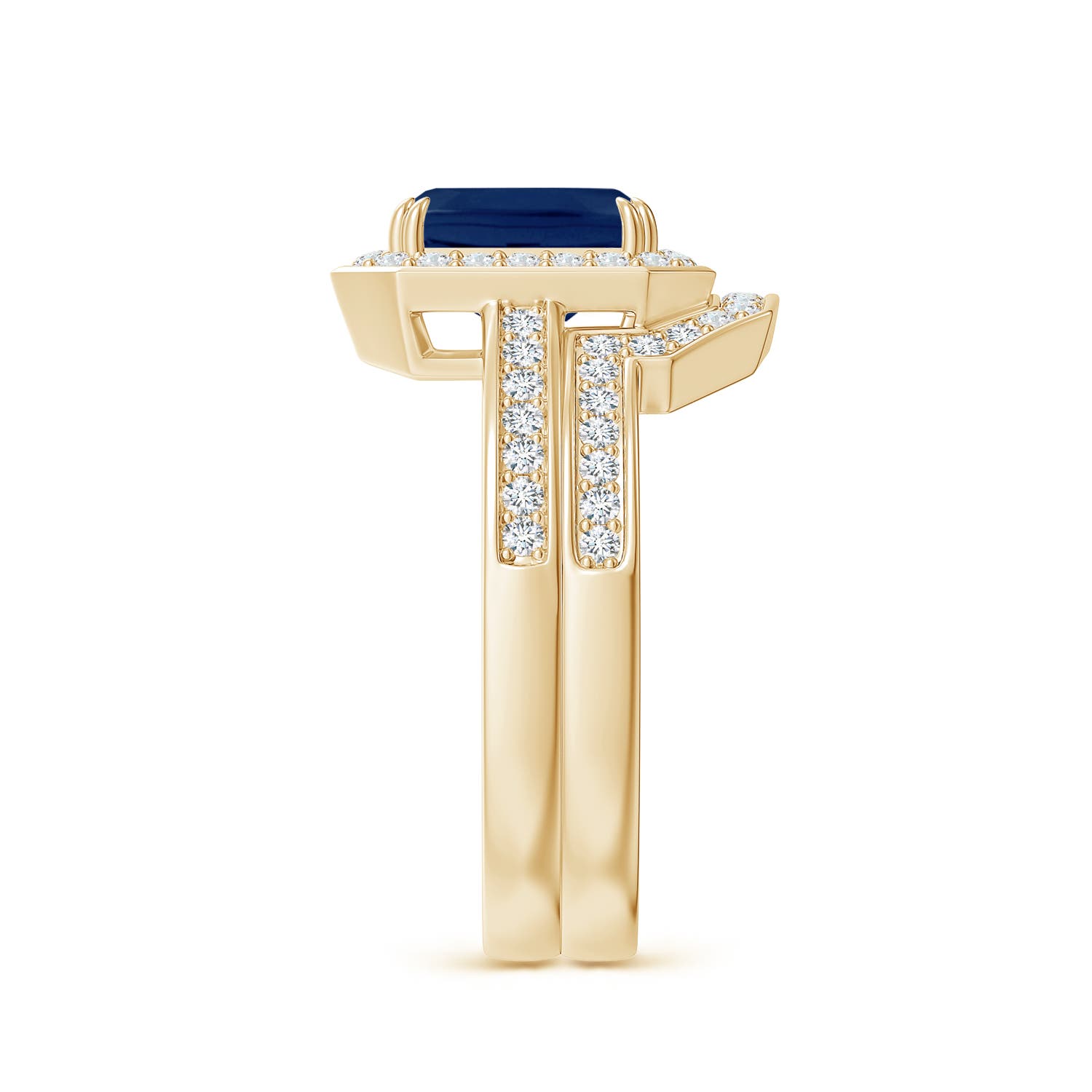 A - Blue Sapphire / 2.14 CT / 14 KT Yellow Gold