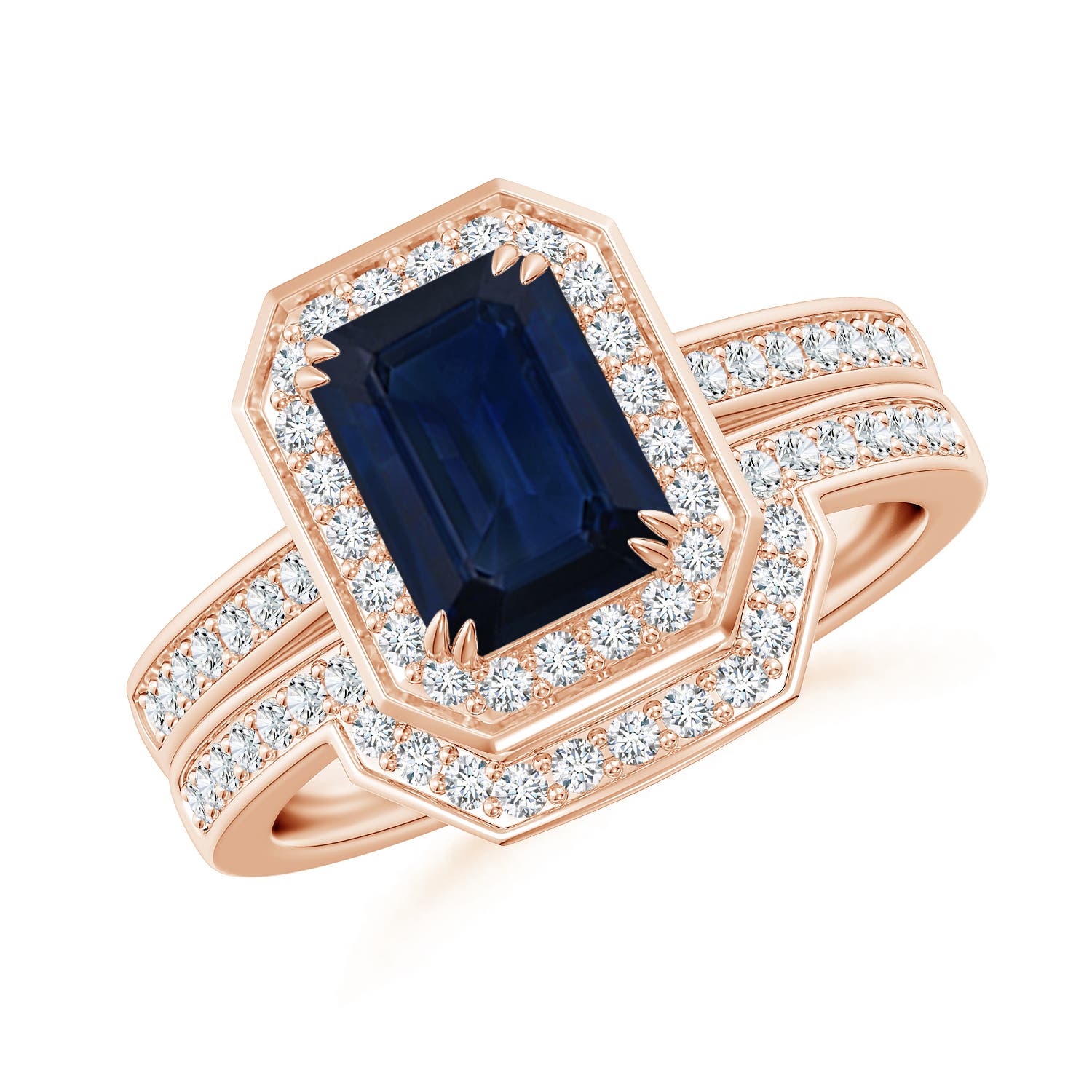 AA - Blue Sapphire / 2.14 CT / 14 KT Rose Gold