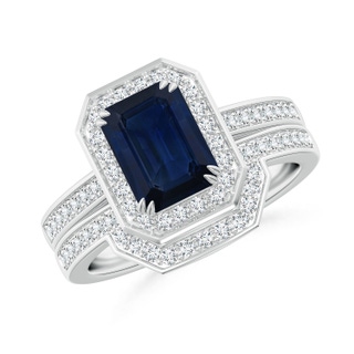 Emerald Cut AA Blue Sapphire