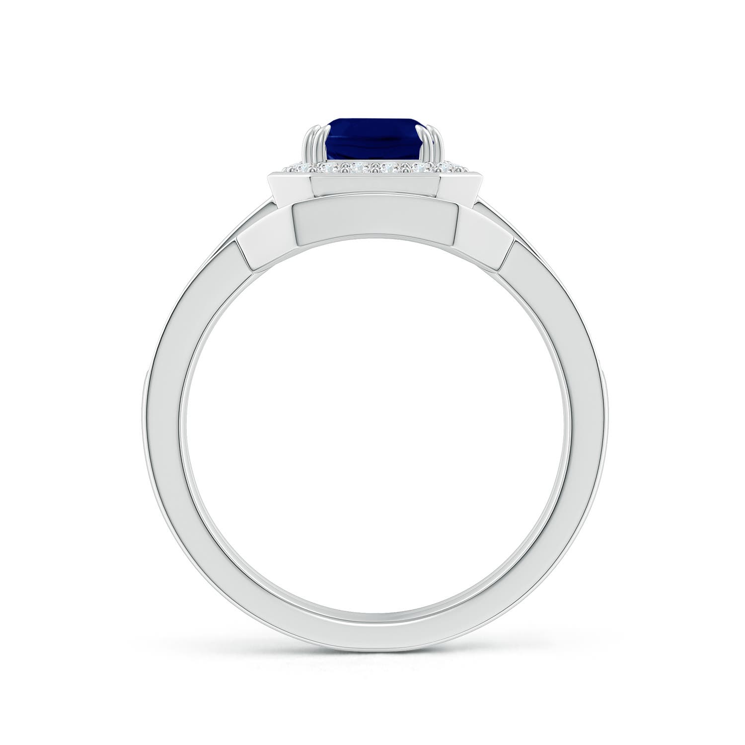 AA - Blue Sapphire / 2.14 CT / 14 KT White Gold