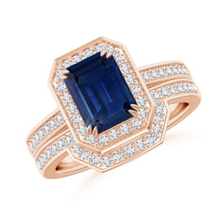 Emerald Cut AAA Blue Sapphire