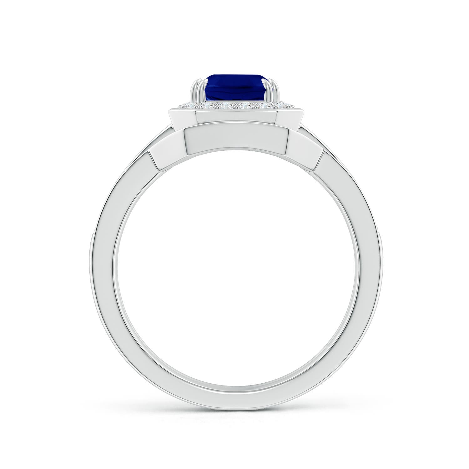 AAA - Blue Sapphire / 2.14 CT / 14 KT White Gold