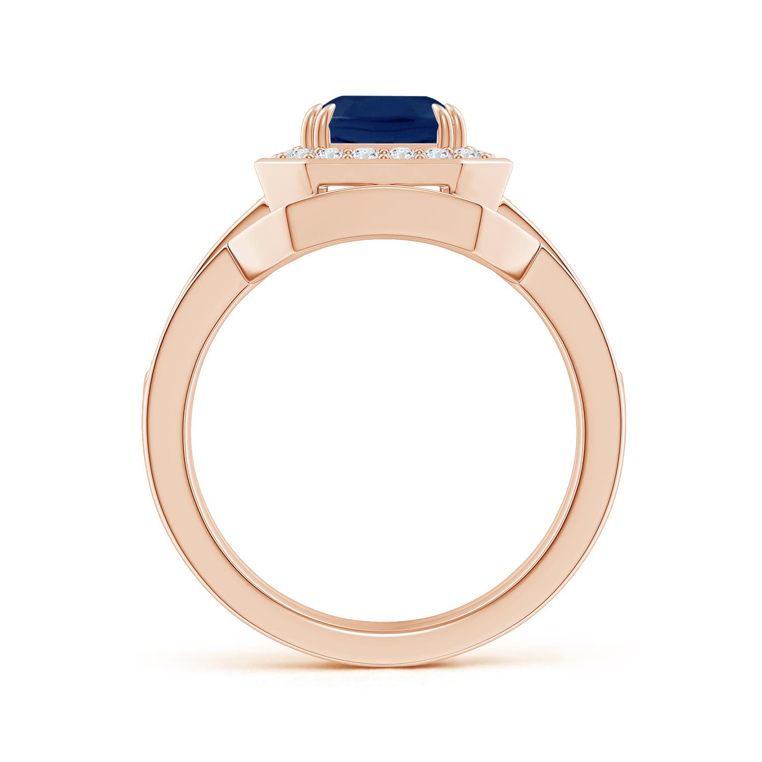 A - Blue Sapphire / 2.99 CT / 14 KT Rose Gold