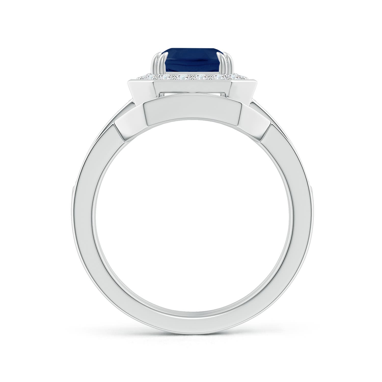 A - Blue Sapphire / 2.99 CT / 14 KT White Gold