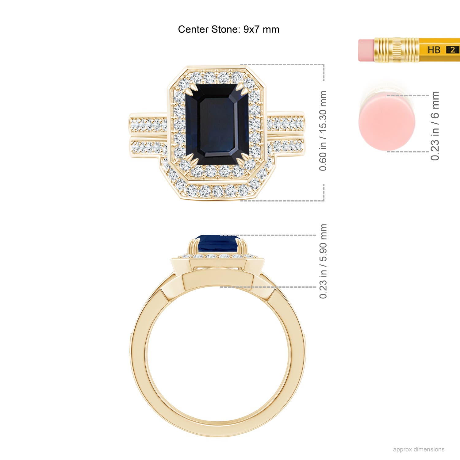 A - Blue Sapphire / 2.99 CT / 14 KT Yellow Gold