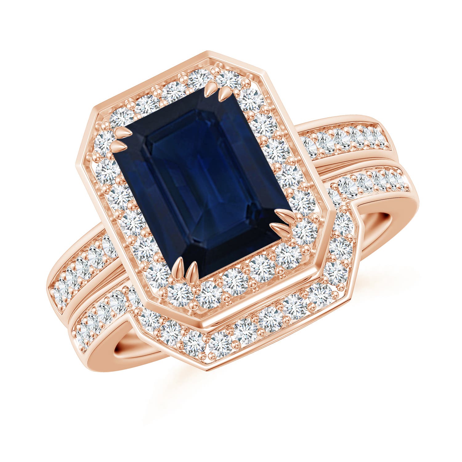 AA - Blue Sapphire / 2.99 CT / 14 KT Rose Gold