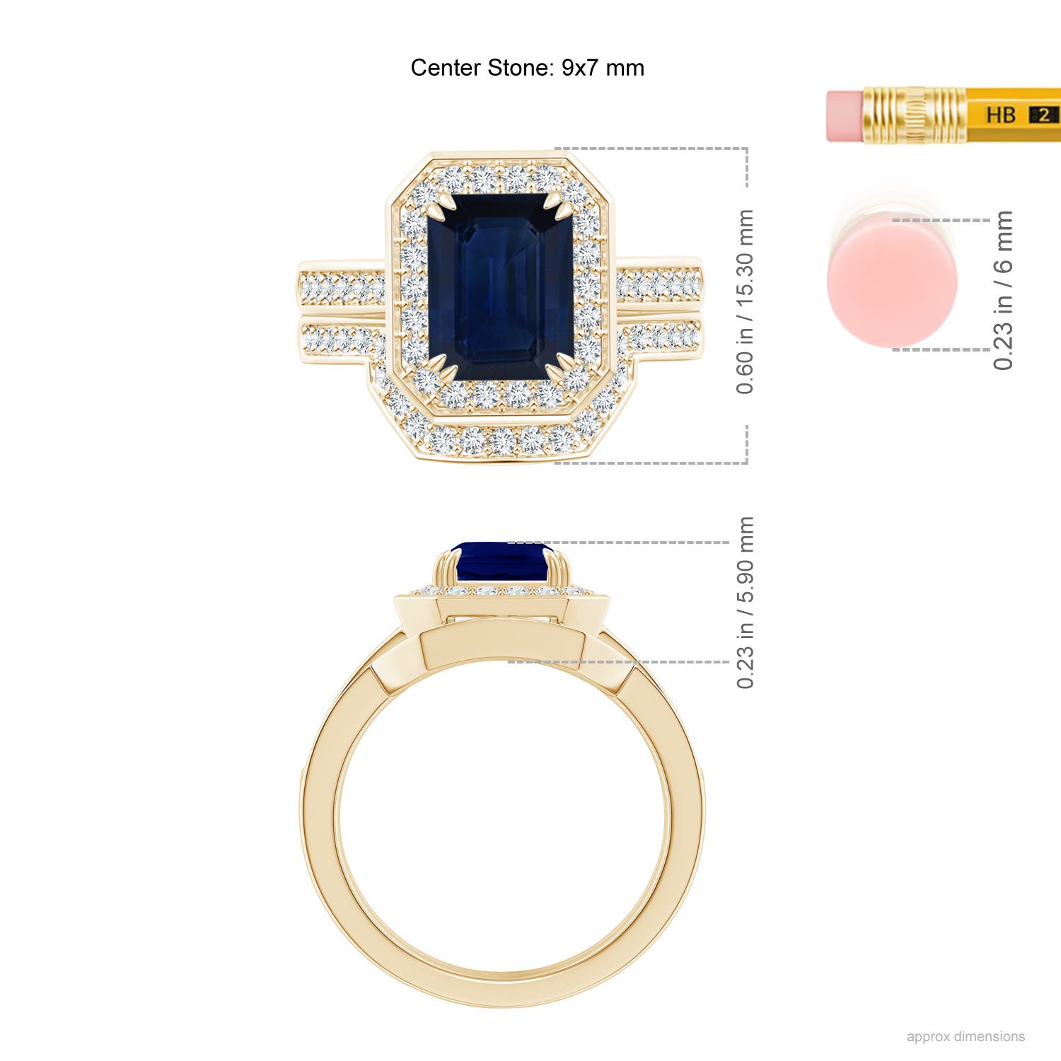 AA - Blue Sapphire / 2.99 CT / 14 KT Yellow Gold