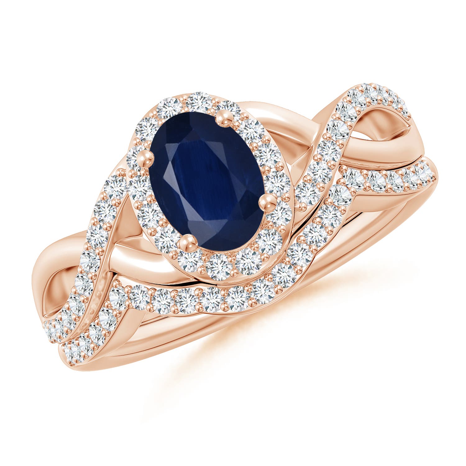 A - Blue Sapphire / 1.32 CT / 14 KT Rose Gold