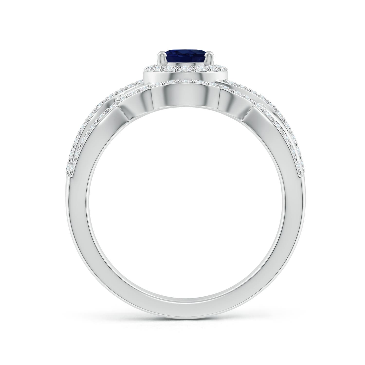 A - Blue Sapphire / 1.32 CT / 14 KT White Gold