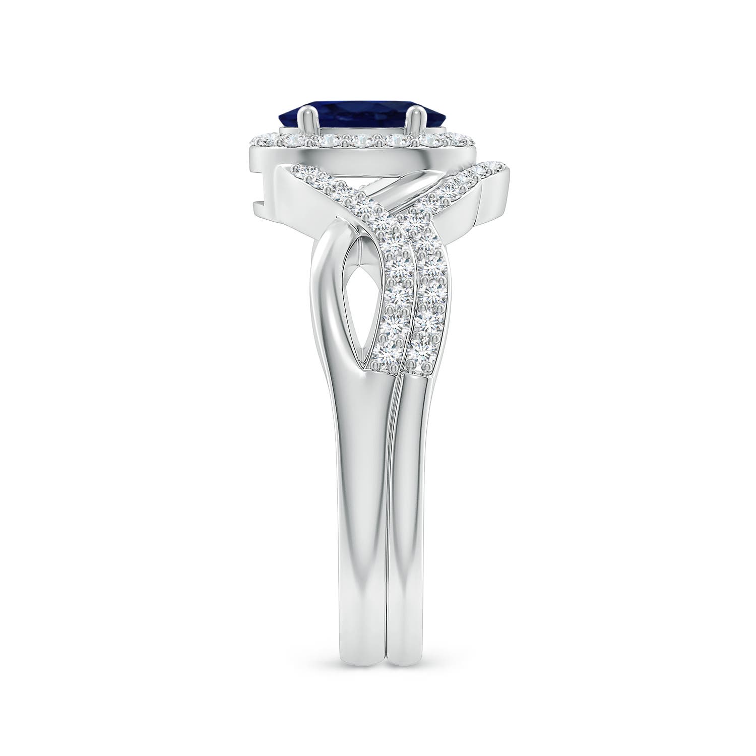 A - Blue Sapphire / 1.32 CT / 14 KT White Gold