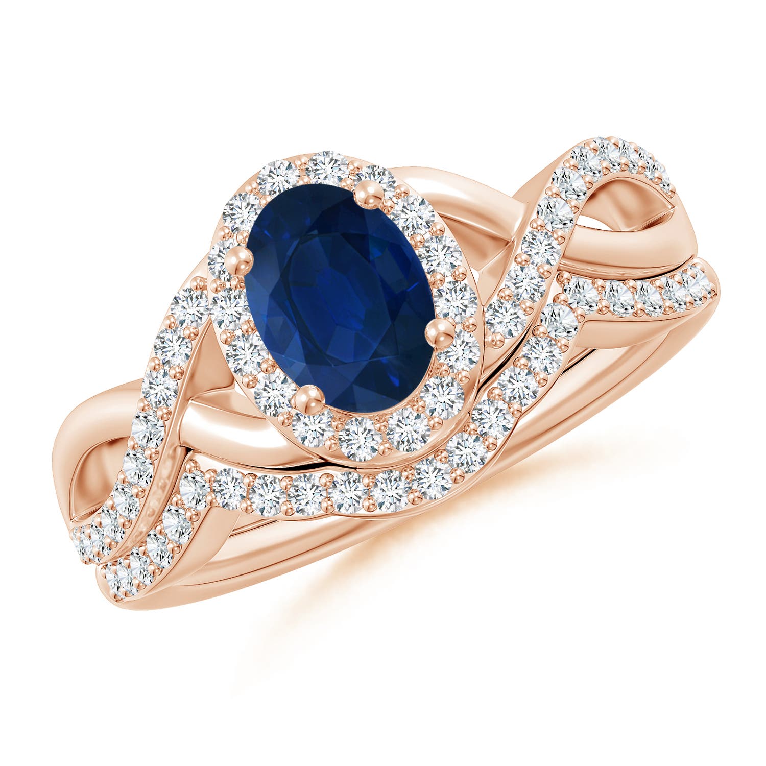 AA - Blue Sapphire / 1.32 CT / 14 KT Rose Gold