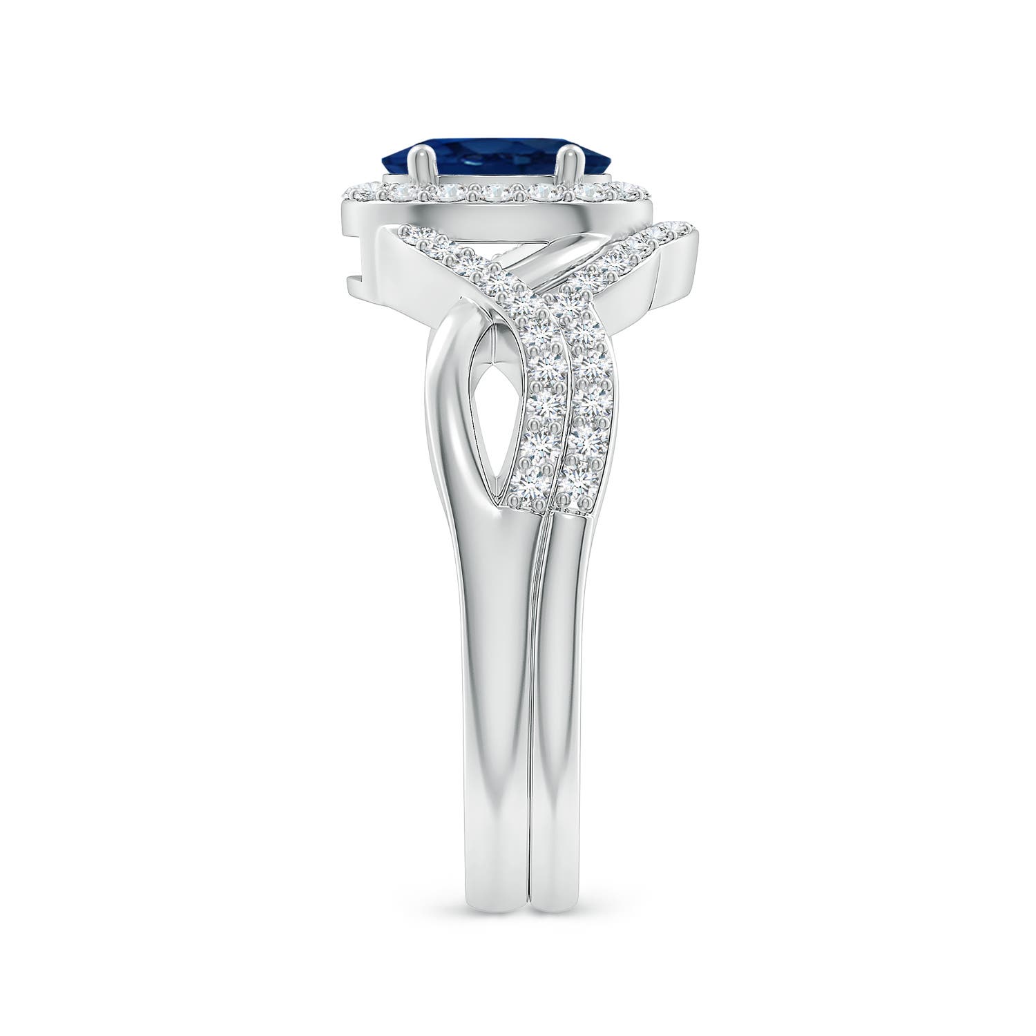 AA - Blue Sapphire / 1.32 CT / 14 KT White Gold