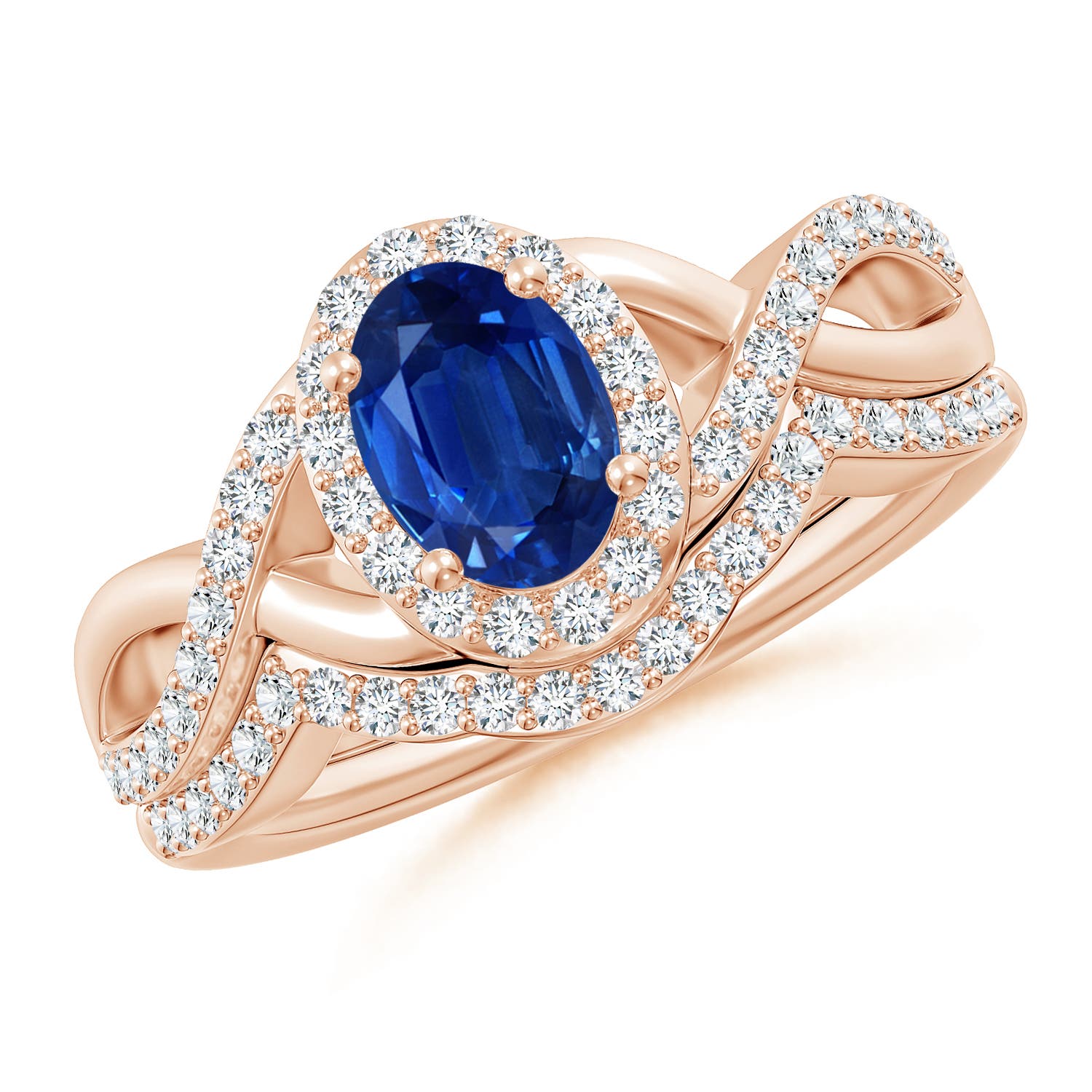 AAA - Blue Sapphire / 1.32 CT / 14 KT Rose Gold