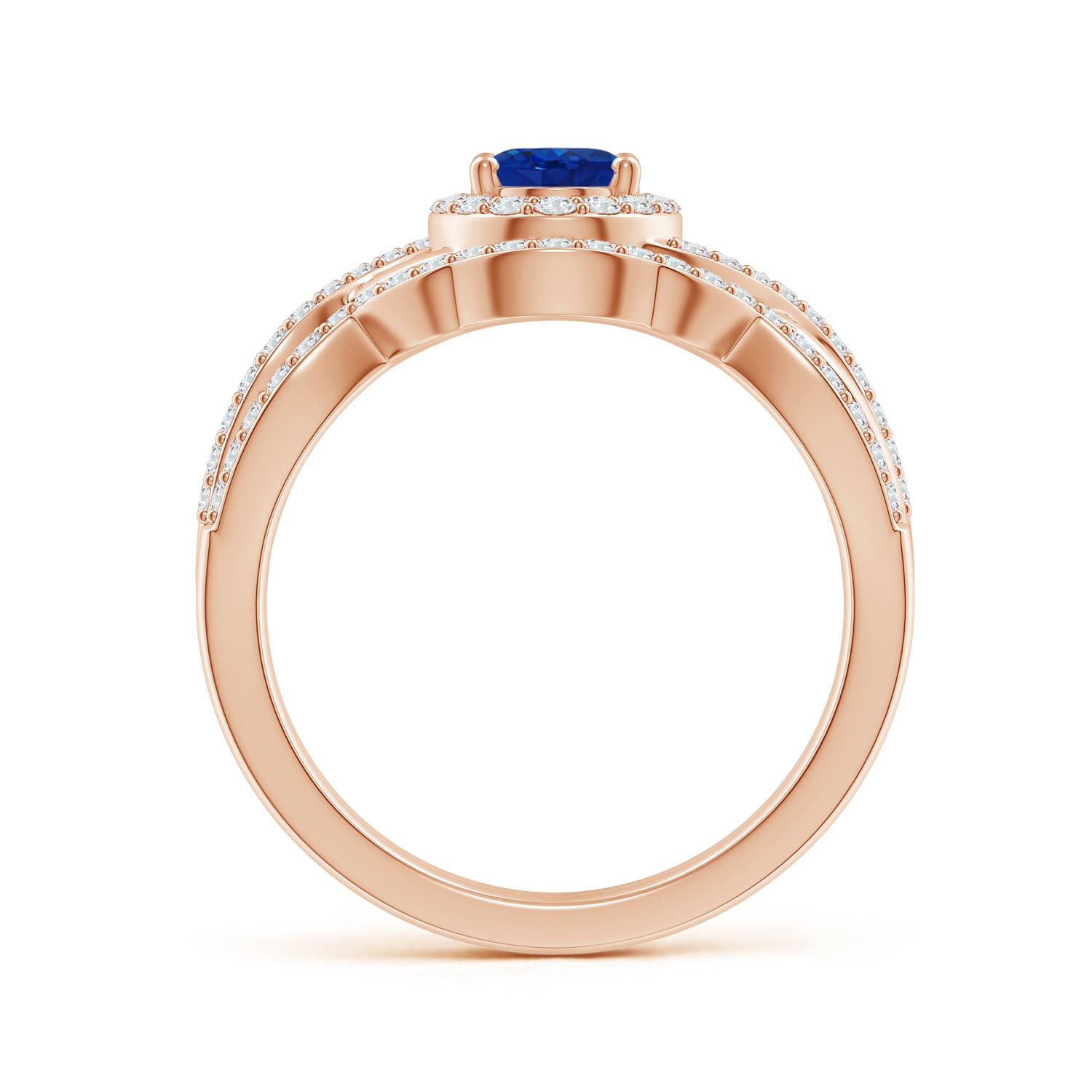 AAA - Blue Sapphire / 1.32 CT / 14 KT Rose Gold