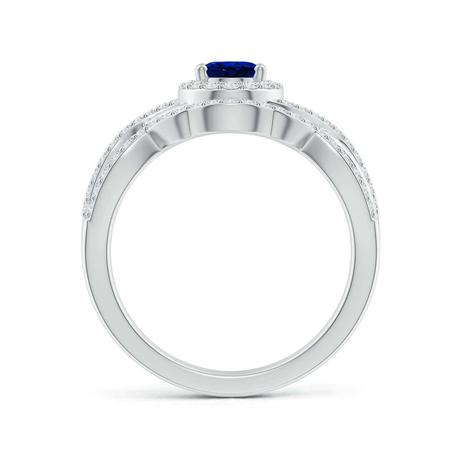 AAAA - Blue Sapphire / 1.32 CT / 14 KT White Gold